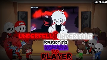 UNDERFELL & UNDERTALE REACT TO X!CHARA VS PLAYER (REQUEST?)
