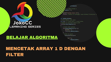 belajar algoritma : 10.03 Mencetak array 1 dimensi dengan filter pada bahasa C, bahasa Indonesia