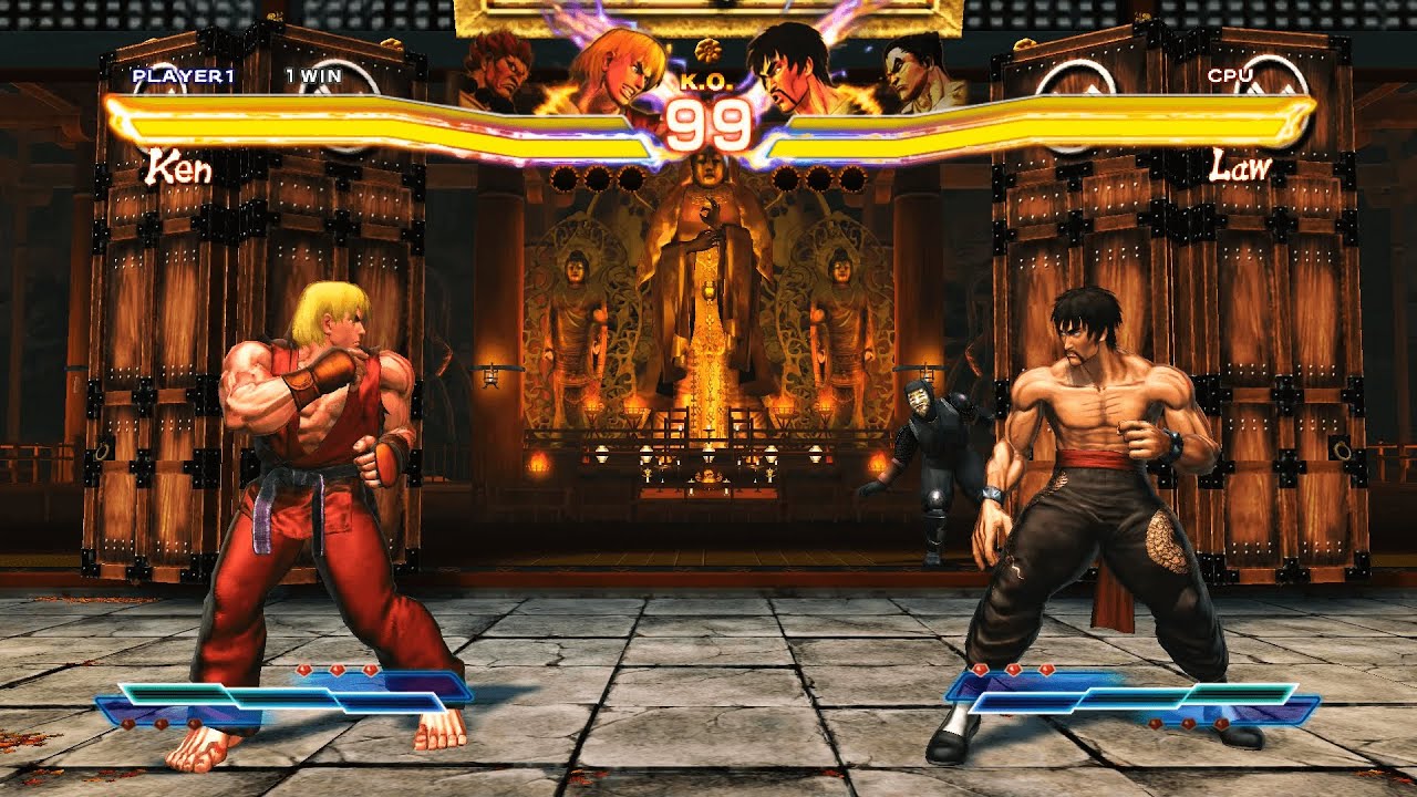 Ken & Akuma vs Law & Kazuya (Hardest) - Street Fighter X Tekken