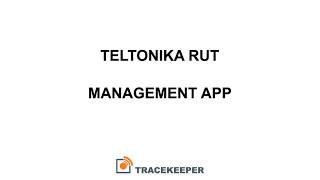 Teltonika RUT management APP and web setup screens screenshot 1