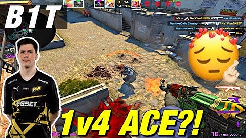 b1t crazy 1v4 ACE clutch! insane 79% HS! 🥵 CSGO b1t POV