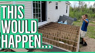 Starting our Home Addition ||Deck Tear Out & Rotten Rim Joist Replacement||