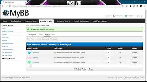 TUTORIAL - HOW TO SETUP OUGC AWARDS IN MYBB FORUM, COMMUNITY