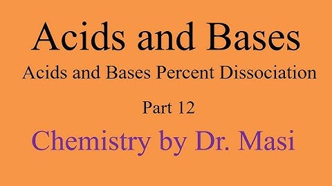 Percent Ionization of a Weak Acid & Base From Ka & Kb Calculating Percent Dissociation MADE EASY