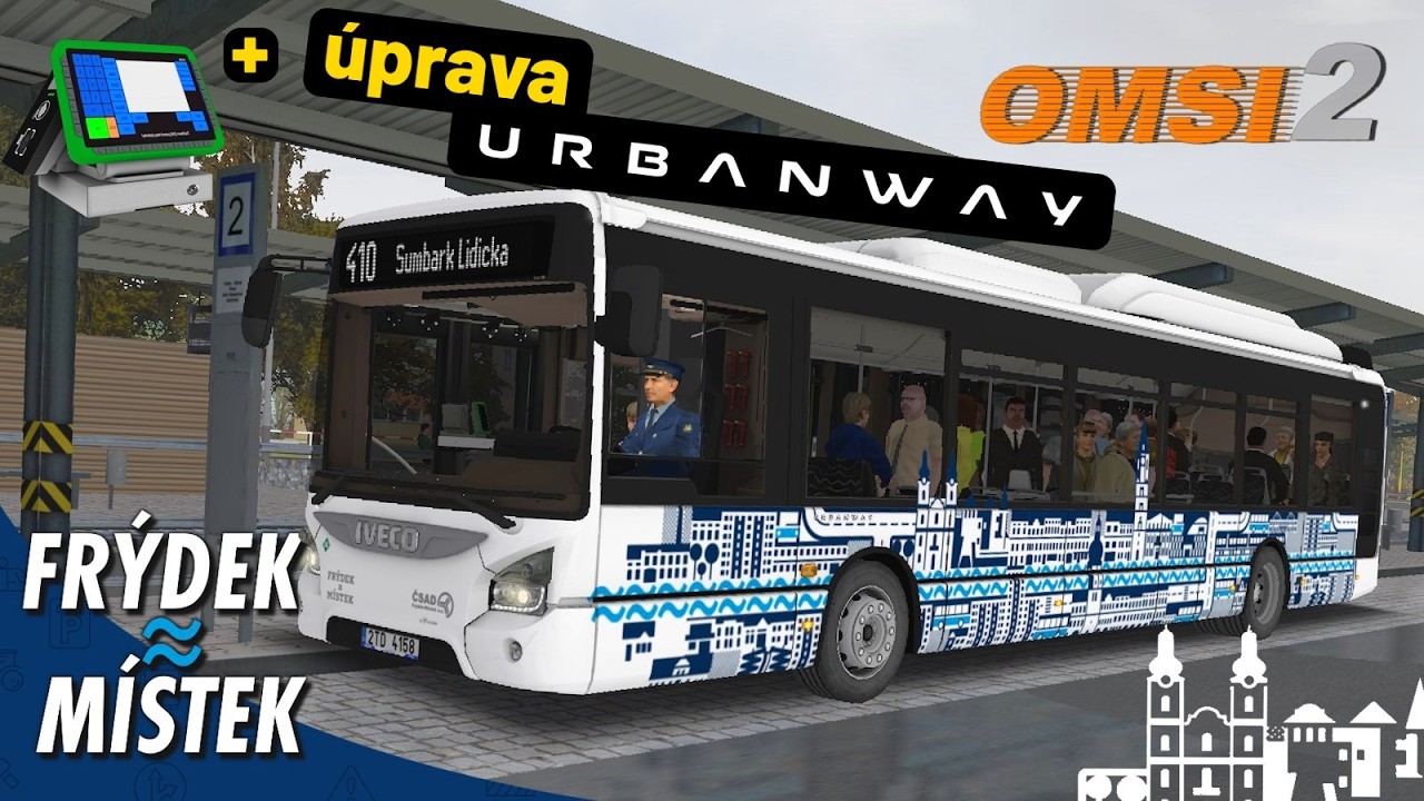 OMSI 2 #190 - Můj nejlepší repaint z Frýdku-Místku! Urbanway s BUSTEC panely na lince 410 v Havířově