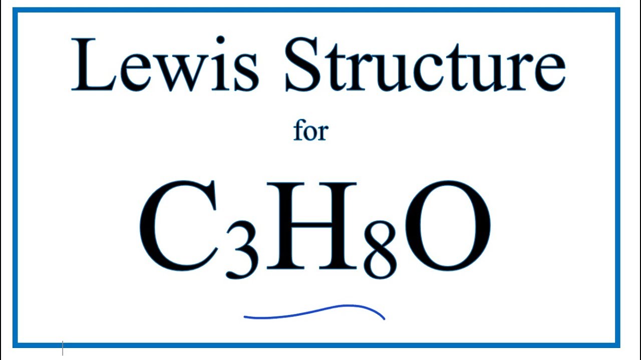 Lewis Structure for C3H8O, C3H8O, C3H8O Electron Dot Structure, Electron Do...