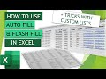 How to use Auto Fill, Custom Lists & Flash Fill in Excel (with 10+ examples)