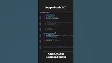 Keypad code 017 - Adding to the keyboard buffer