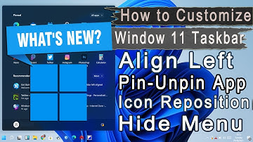 How to Customize Taskbar of Windows 11 |  Align Left | Icon Reposition | Hide Menu | Pin -Unpin