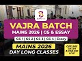 VAJRA MAINS BATCH 2026 | Batch Starts: 27th Oct | Enrichment, Classes & 1 Page Summaries | Sunya IAS