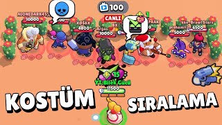 OYUNDAKİ EN İYİ KOSTÜMLERİ CANLI SIRALADIK! #1 #brawlstars