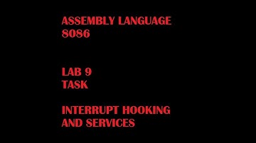 8086 ASSEMBLY LANGUAGE || LAB 9 INTERRUPT HOOKING