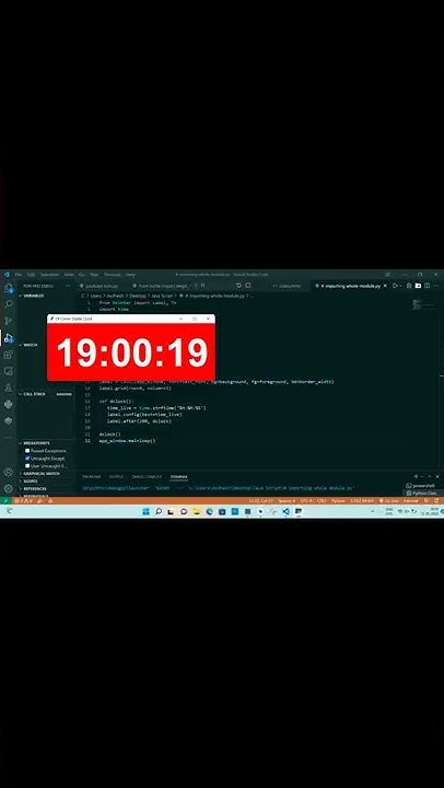 How to create Digital clock code in python🔥 programming || Official ...