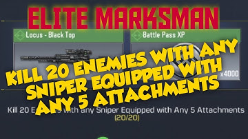 KILL 20 ENEMIES WITH ANY SNIPER EQUIPPED WITH ANY 5 ATTACHMENTS |ELITE MARKSMAN |CALL OF DUTY MOBILE