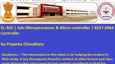 EL-302 | Adv Microprocessor & Micro-controller | 8257 DMA Controller by Priyanka Choudhary