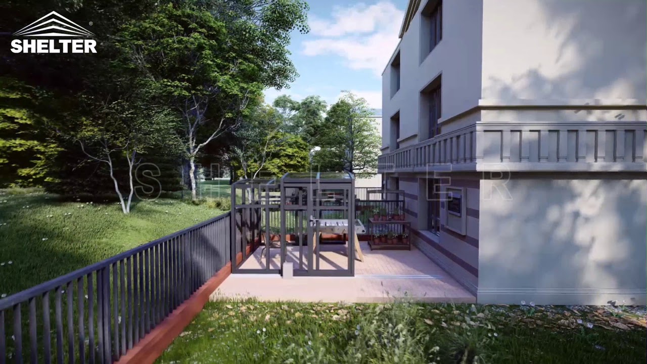 Freestanding Arched Sunroom - Retractable Patio Enclosure