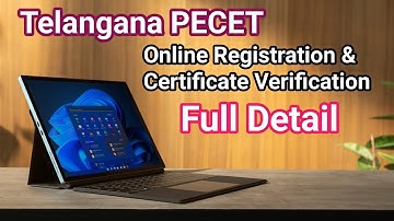 ts pecet | registration, certificate verification | give full details | @srinupetcreations