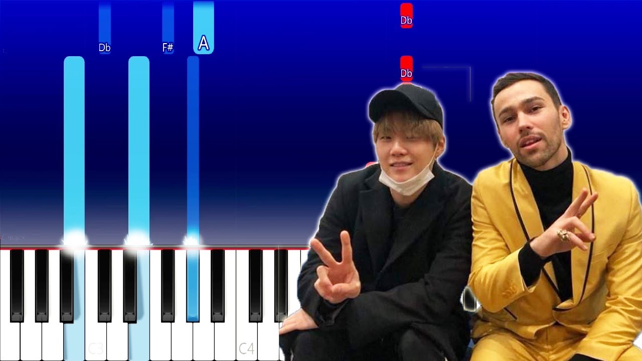 MAX - Blueberry Eyes (feat. SUGA of BTS) (Piano Tutorial)