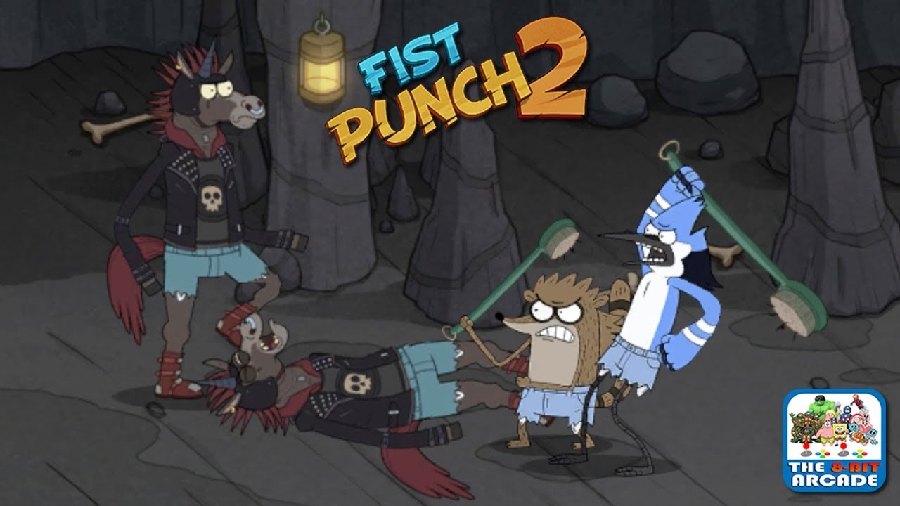 Regular Show Fist Punch 2 Mordecai Rigby Take On The Unicorn Bros Cn Games Youtube - mordecai and rigby roblox