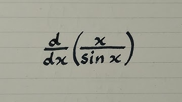 Derivative of x/sinx || Differentiation of Trigonometric Function