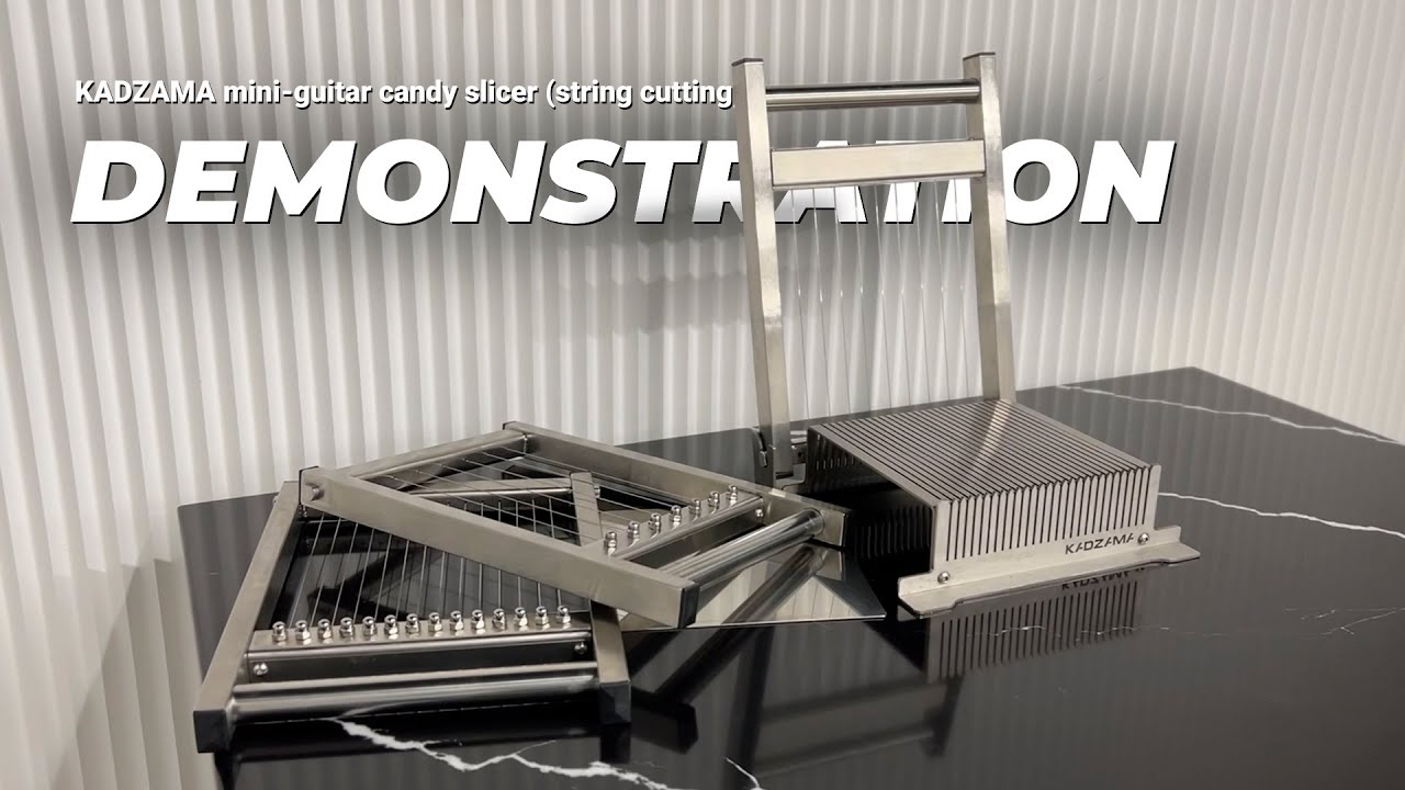 Mini-guitar candy slicer (string cutting) | KADZAMA - YouTube