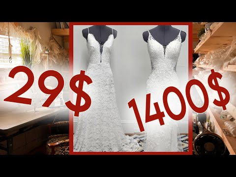 $29 Shein Wedding Dress vs Stella York Wedding Gown | Compare side by side! #SHEIN #Stellayork