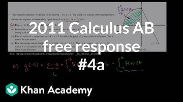 2011 Calculus AB free response #4a | AP Calculus AB | Khan Academy
