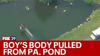 Police: Body of 9-year-old boy pulled from pond in Bucks County