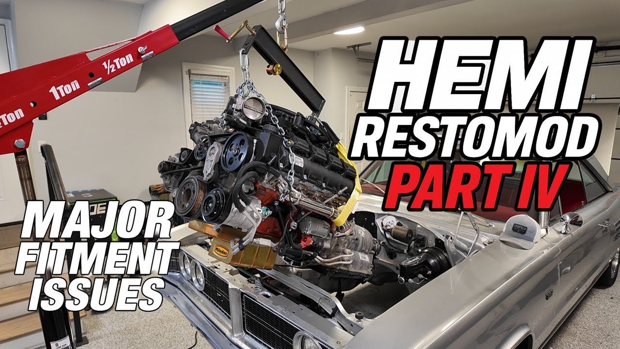 Mopar Hemi Restomod - The Engine Goes In Today!!!! But Not Without Issues - Part IV