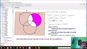 Set theory || Three sets relations || Visualization in Geogebra