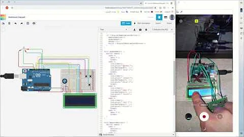 LCD Menü Mit Arduino طريقة عرض قائمة على الشاشة الرقميةLCD مع شرح بسيط لموقع Tinker Cad 