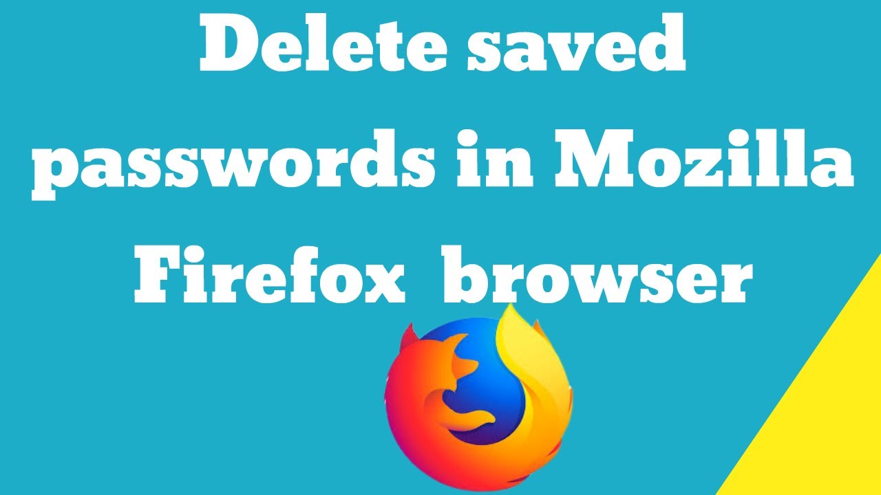 Delete saved passwords in Mozilla Firefox android browser