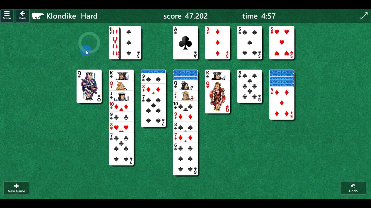 solve microsoft solitaire collection classic klondike