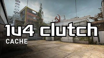 [CS:GO]AK-47 1v4 Clutch on Cache (60FPS!)
