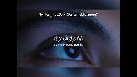 فإذا برق البصر بصوت القارئ شريف مصطفى🌹
