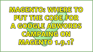Magento: Where to put the code for a Google Adwords campaing on Magento 1.9.1?