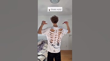tumblr skeleton shirt cutout tutorial :D #halloween #fashion