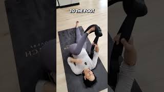 Stretching is simple with the Guided Stretch Yoga Strap.