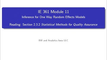 Statistical Process Improvement Module 11