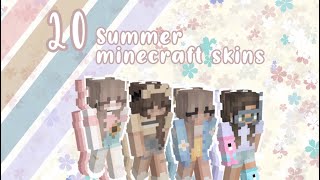 20 Minecraft Summer Skins for Girls! ☀️🌊⛱️