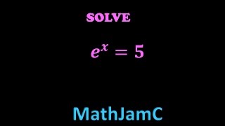 Solving An Exponential Equation