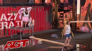 DO NOT LOOK AWAY! Epic FAIL Moments LIVE on the AGT Stage By British Group The Lazy Generation