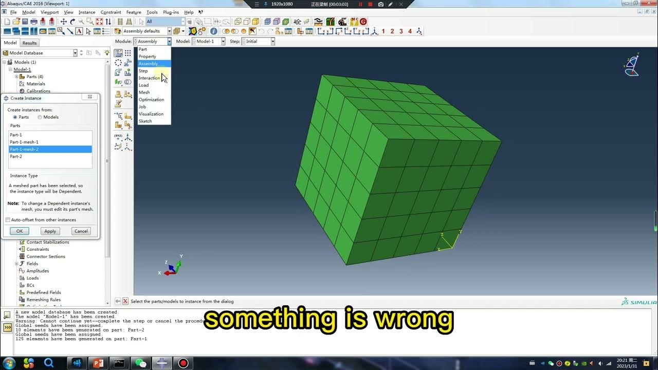  76 Abaqus Tutorial How to simulate bond slip with connectors YouTube