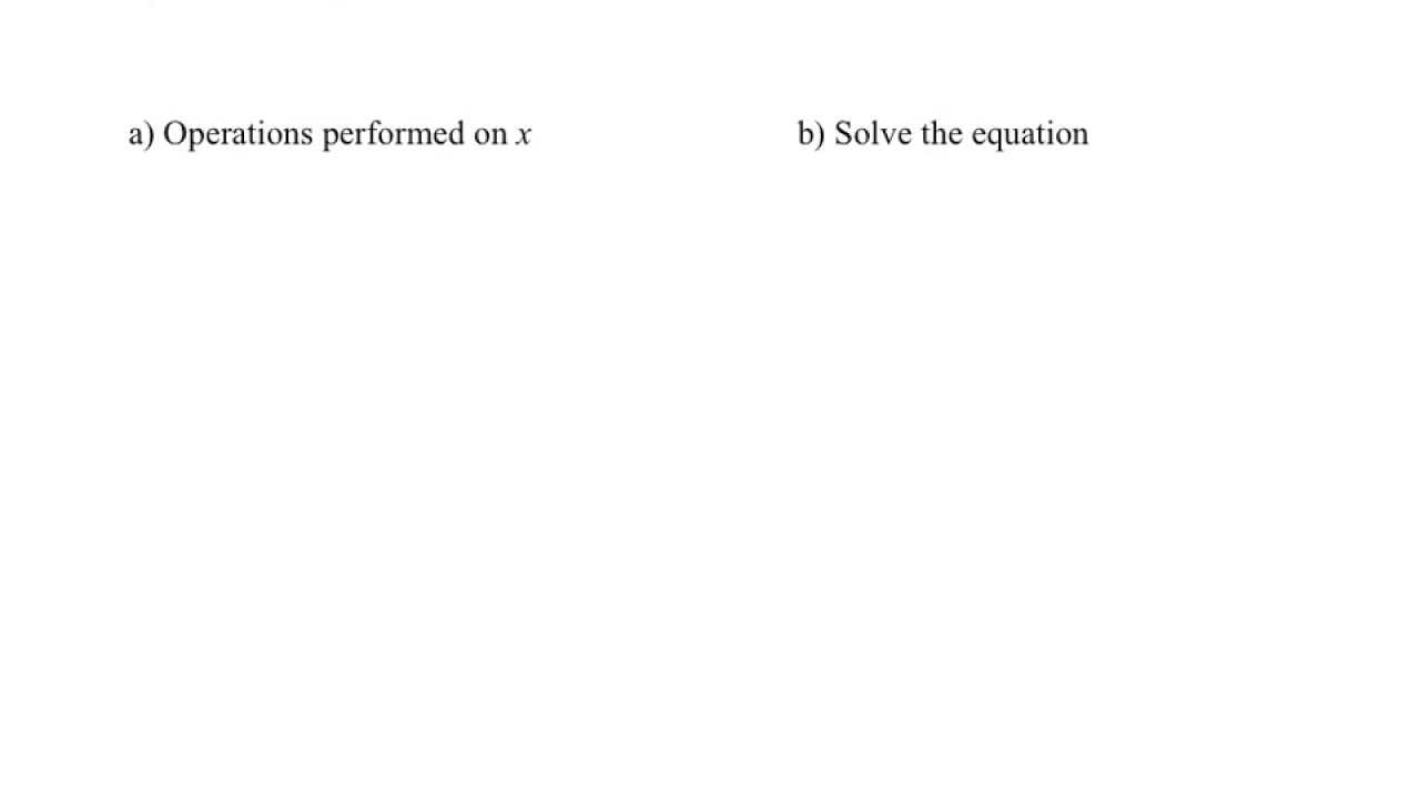 Undoing Operations Video: M070 S1.2_01 Undoing Operations & Solving Multi-Step Equations 1 ...