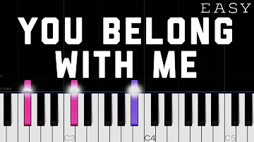 Taylor Swift - You Belong With Me | EASY Piano Tutorial