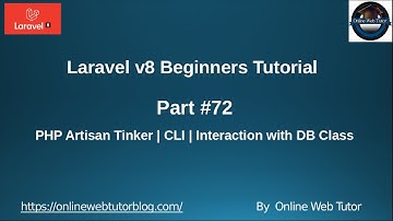 Learn Laravel 8 Beginners Tutorial #72  PHP Artisan Tinker With Application DB Class