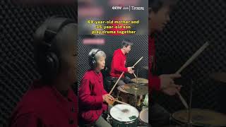 69-Year-Old Mother And 35-Year-Old Son Play Drums Together