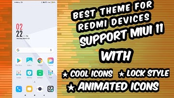 Miui 11 supported theme with cool animated icons and lock style.