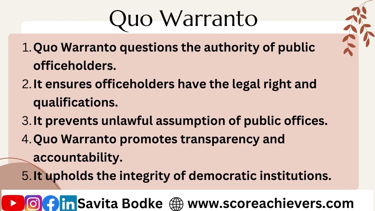 Quo warranto