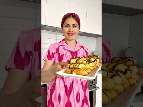 The most delicious and quick to prepare eclairs, with the most delicious cream